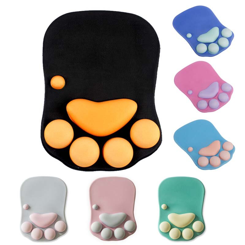 Cat's Paw 3D Holding Mouse Pad EVA Wristband Comfortable Silicone Mice Mat For Game Computer PC Laptop Valentine's Day Gift