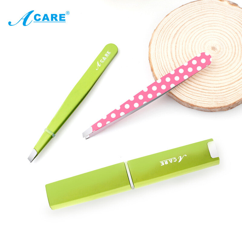 ACARE 1Pc Colorful New Arrival Professional Stainless Steel Tweezer Eyebrow Face Nose Hair Clip Remover Tool Banana Clip