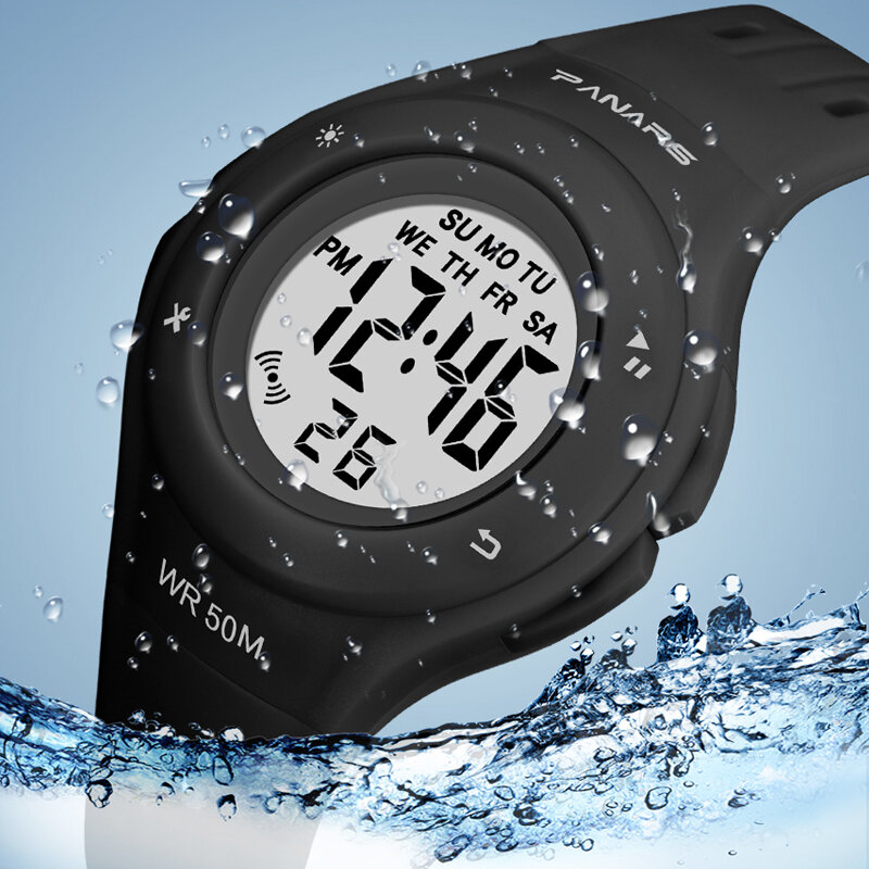 Relógios para crianças 50m à prova dwaterproof água esportes ao ar livre relógio de pulso para crianças meninas meninos led relógios digitais crianças montre enfant