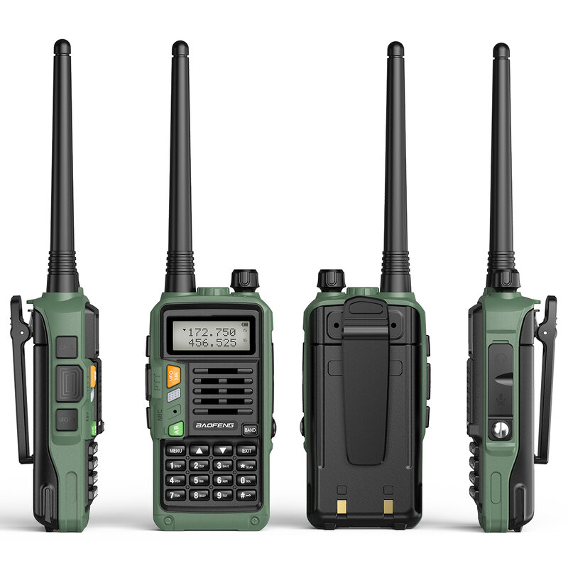 Zielony BAOFENG UV-S9 Plus 10W potężny ręczny nadajnik-odbiornik z UHF VHF dwuzakresowy Walkie Talkie Ham UV-5R dwukierunkowe Radio