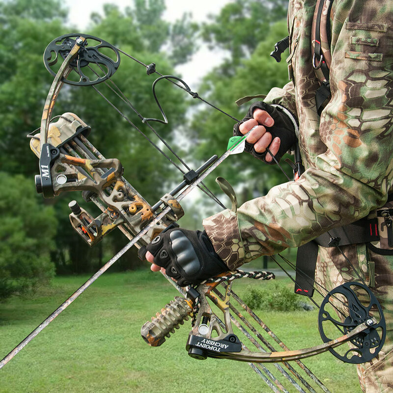 โบว์แพคเกจรวมทั้งชุดของ Archery อุปกรณ์เสริมสำหรับคอมโพสิต Bows M1ยาว19 "-30" น้ำหนัก19-70lbs 320fps Ibo
