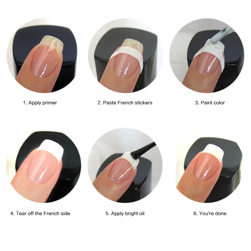 Forma de mistura guia de adesivos de unhas dicas design diy etiqueta do prego corte de cor etiqueta da arte do prego uv gel adesivo de maquiagem do prego cosméticos