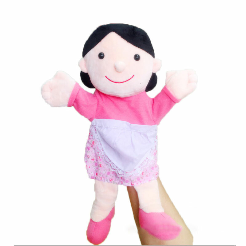 1pcs 30cm The New Family plays the role of plush hand puppet  whispering storytelling baby education props plush toys