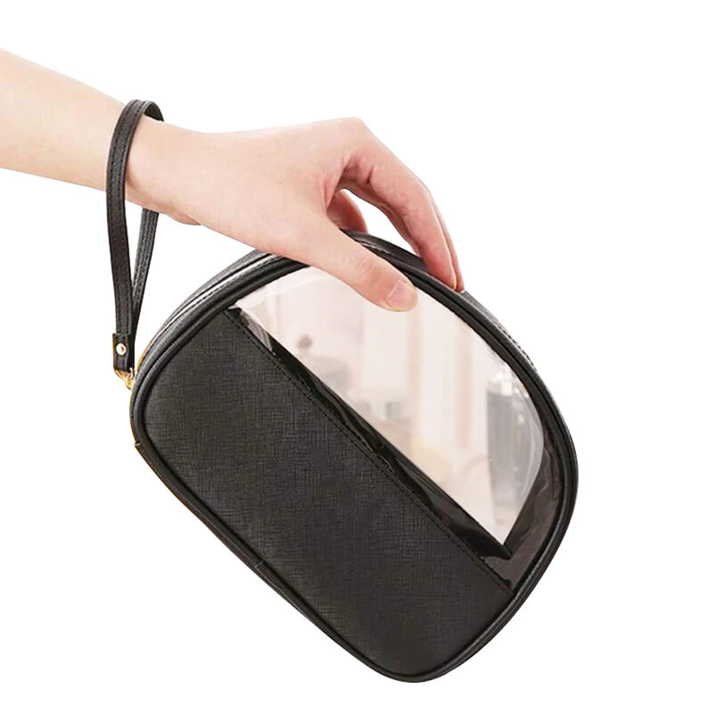 Portable Travel Cosmetic Storage Bag PU Leather Transparent Handbag for Women Girls NYZ Shop