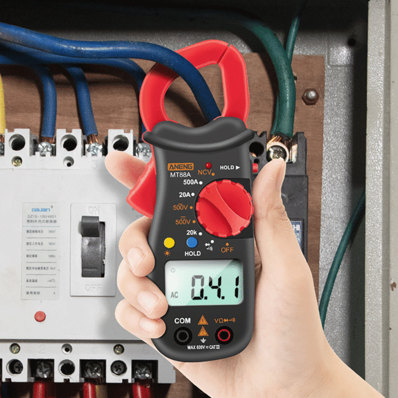 ANENG MT88A Digital Clamp Meter Multimeter DC/AC Voltage AC Current Tester Frequency Capacitance NCV Test