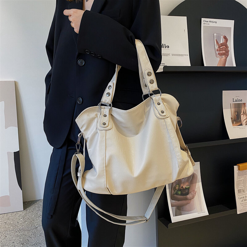 여성을위한 대형 캐주얼 토트 여성 가방 디자이너 가죽 크로스 바디 가방 2021 큰 어깨 핸드백과 지갑 숙녀 핸드 가방 사크