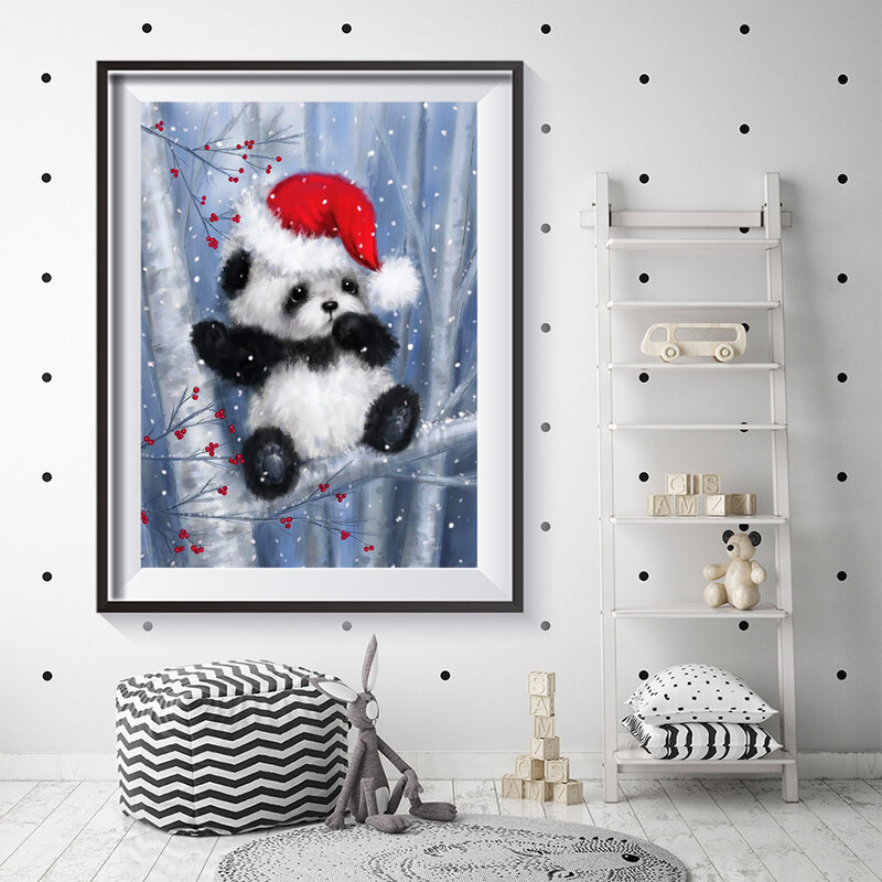 Evershine 5D diamentowa malowanie Panda Cartoon diamentowa haftowana zwierzątka DIY rękodzieło pełna kwadratowy krzyż ścieg ozdobna mozaika ścienna