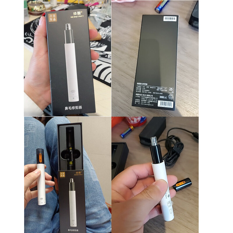 Xiaomi Youpin HN1ไฟฟ้าจมูก Trimmers ผมสำหรับชายแบบพกพาจมูกและหูผม Trimmer Shaver Clipper ความปลอดภัยกำจัดขนทำความสะอาด
