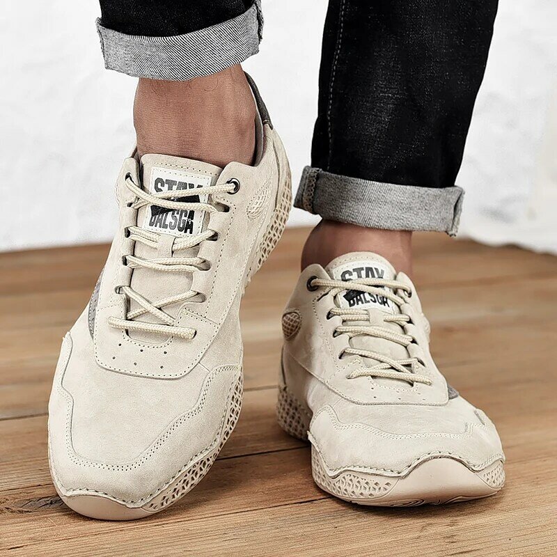 2022 New Men's Suede Leather Shoes Brand Luxury Fashion Casual Loafers Moccasins Classic Non-Slip Soft Driving Shoes Big Size
