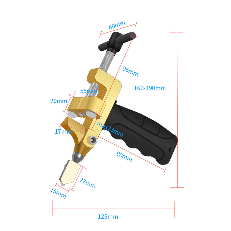 Ręczny nóż do szkła o wysokiej wytrzymałości ręczna maszyna do cięcia płytek narzędzie do cięcia szkła i szczypce do łamania narzędzia ręczne DIY with2 ostrza karbidowe