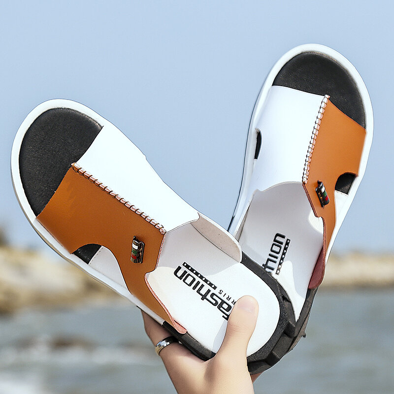 Sandalias de verano para hombre, zapatillas de ocio, chanclas cómodas, suaves, informales, Retro, 2021