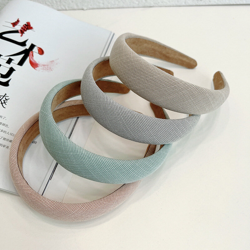 Diademas de tela a rayas para mujer y niña, diademas de estilo coreano, diademas de esponja suave y sencilla, accesorios para el cabello
