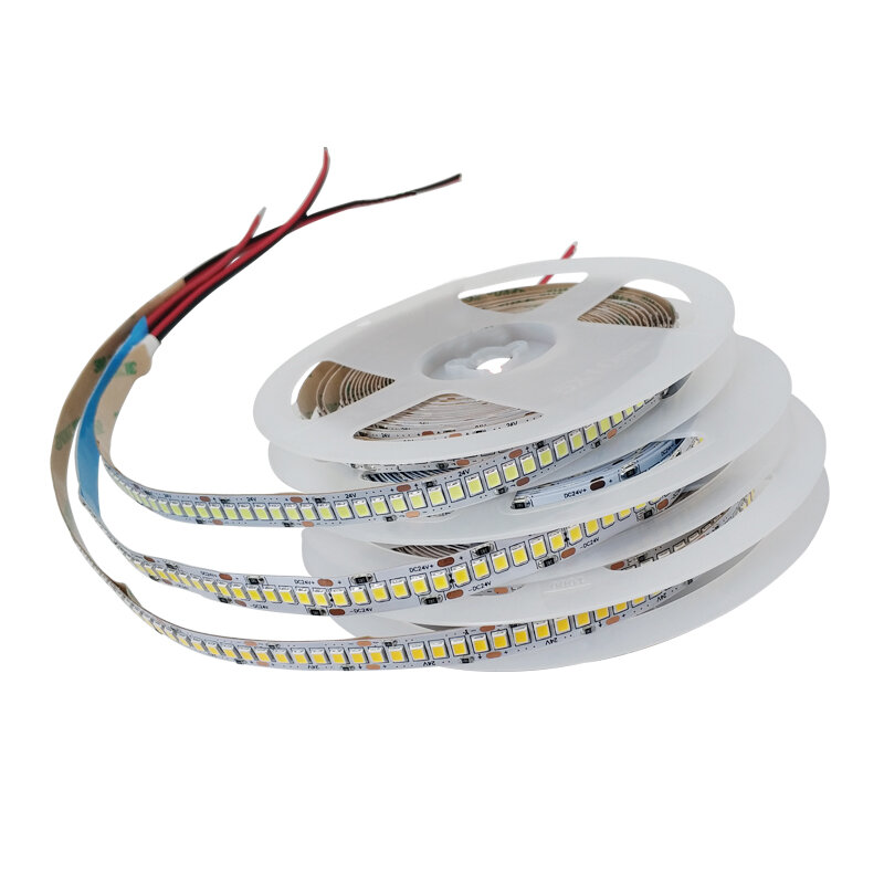 Tira de luces Led de 12 V CC, cinta de luz SMD 2835, 1M- 5M, blanco cálido, 12 V, 12 V, para cocina, decoración del hogar, TV, Ledstrips