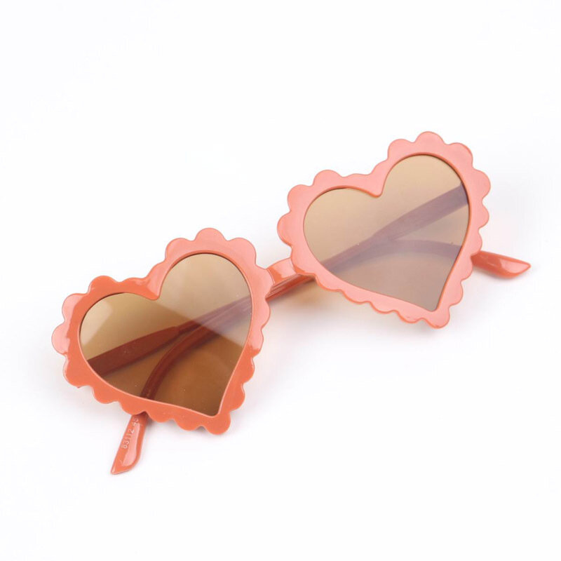 幼児幼児サングラスソリッドカラーの愛のハート柄サングラスサングラスビーチ眼鏡