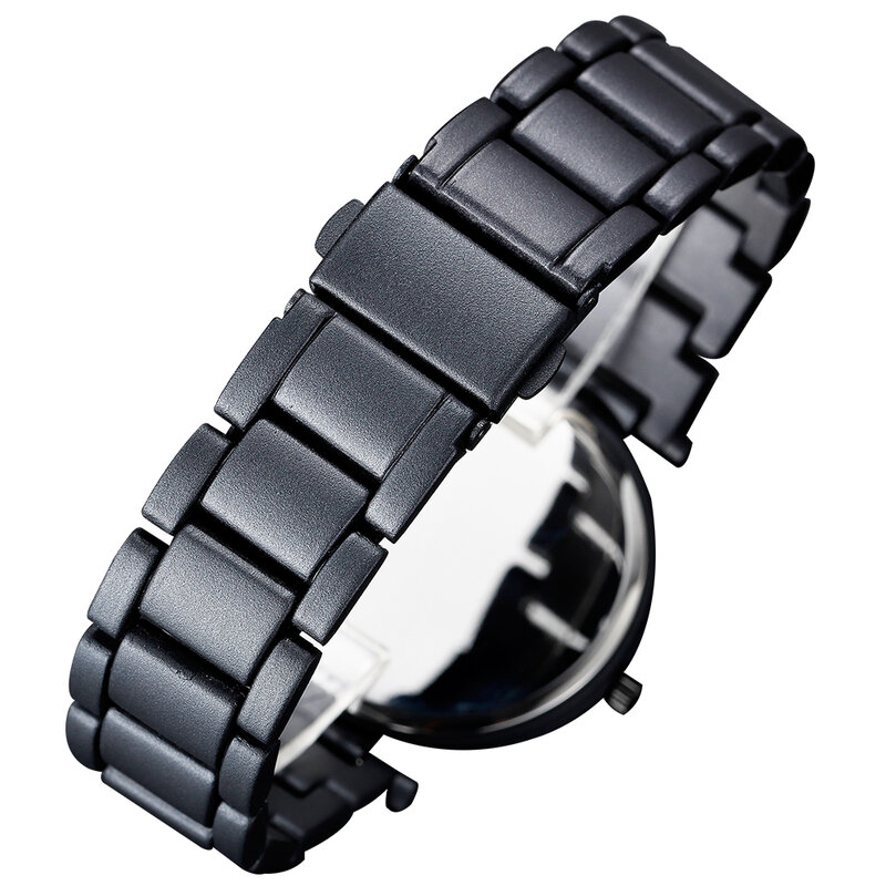 Reloj de pulsera con superficie mate Para Mujer, cronógrafo de lujo, color negro, a la moda, 2021