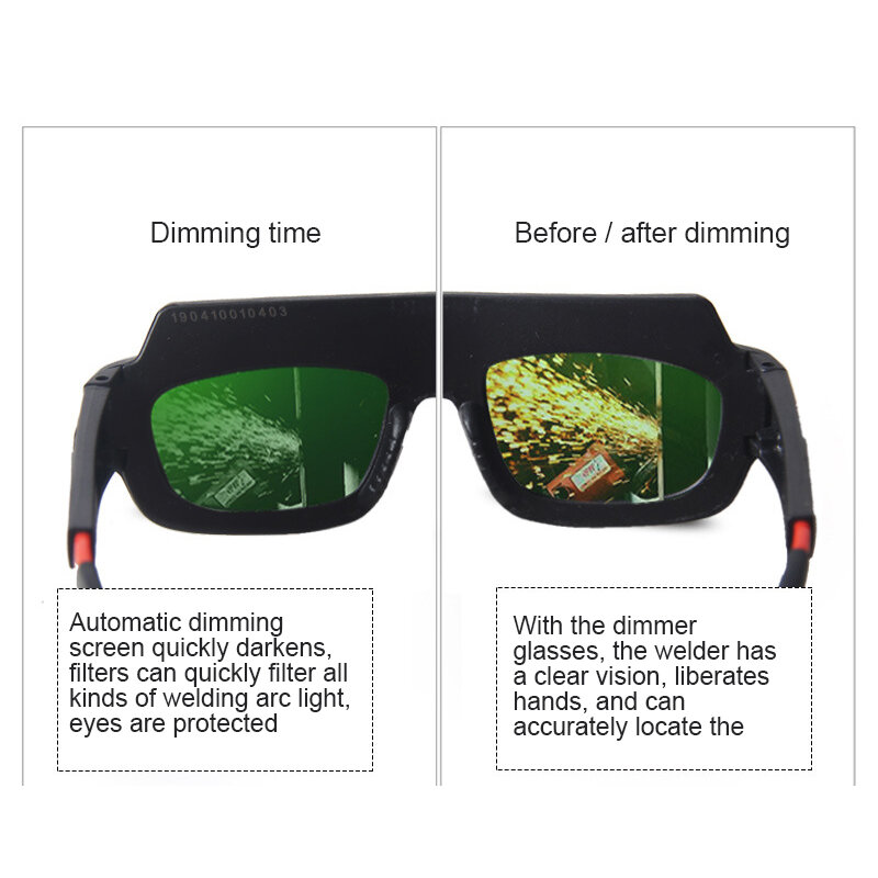 Solar Automatische Blackening Lassen Bril Veiligheidsbril Professionele Lens MD7