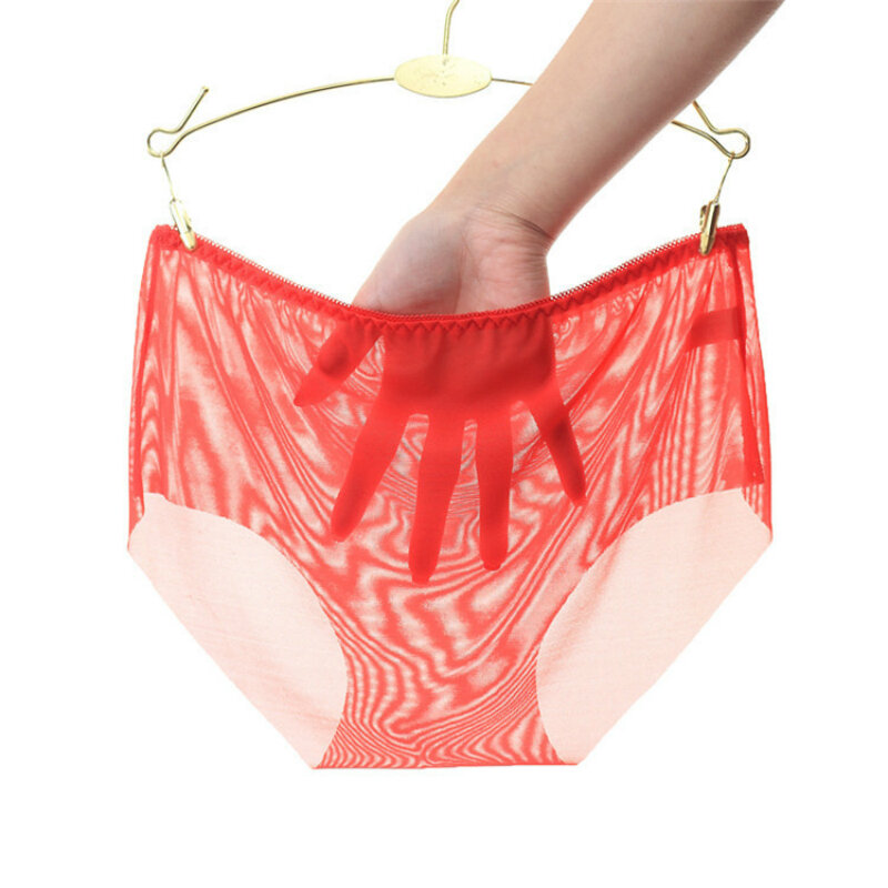 3pcs Sexy Women Lace Panties Low Waist Transparent Briefs Plus Size Breathable Comfortable Seamless Cotton Girl Underwear