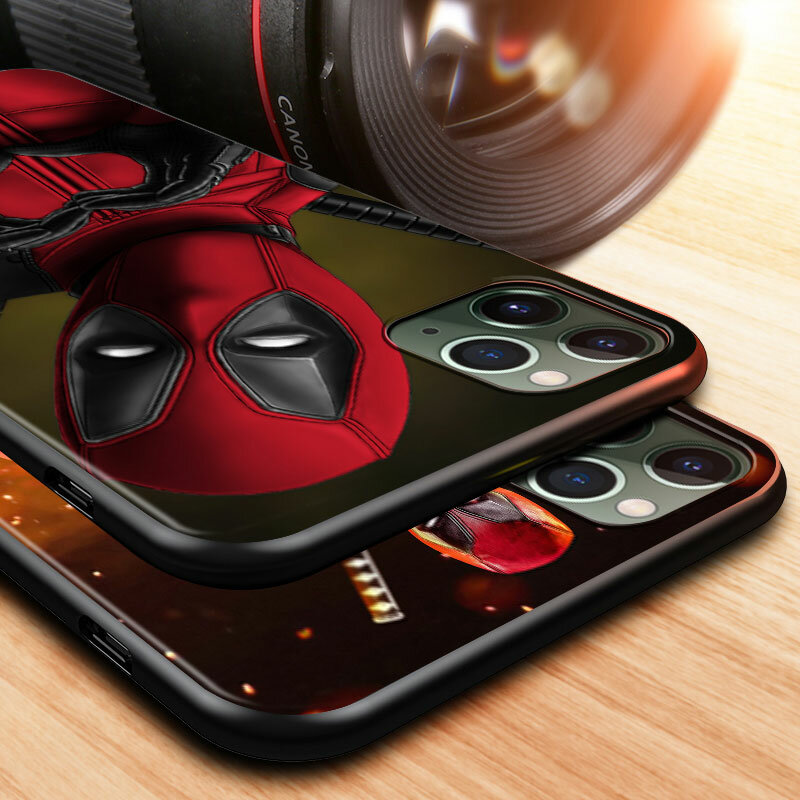 Marvel Deadpool For Apple iPhone 12 11 XS Pro Max Mini XR X 8 7 6 6S Plus 5 SE 2020 Silicone Black Cover Phone Soft Case