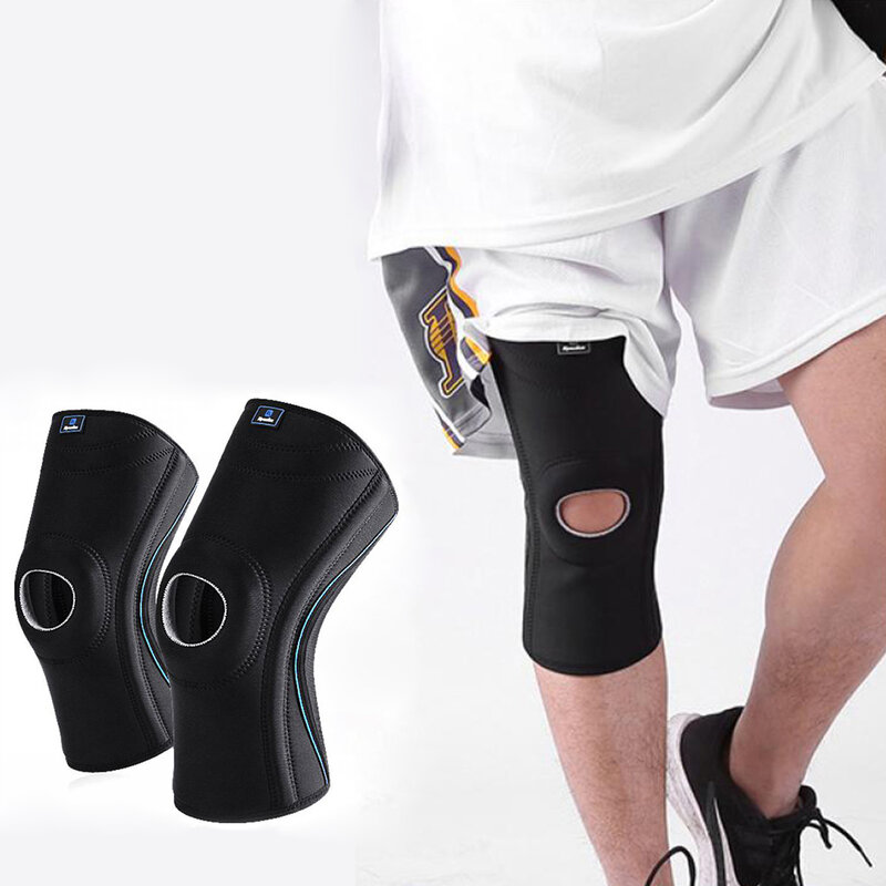 関節用膝パッドは調整可能な通気性膝スタビライザーストラップサイクリングバドミントン膝蓋骨プロテクター膝パッドスポーツをサポートします