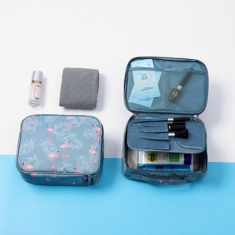 Bolsa de cosméticos elegante para mujer, Mini caja de cosméticos pequeña de viaje, bolsa de aseo multifunción para baño y dormitorio