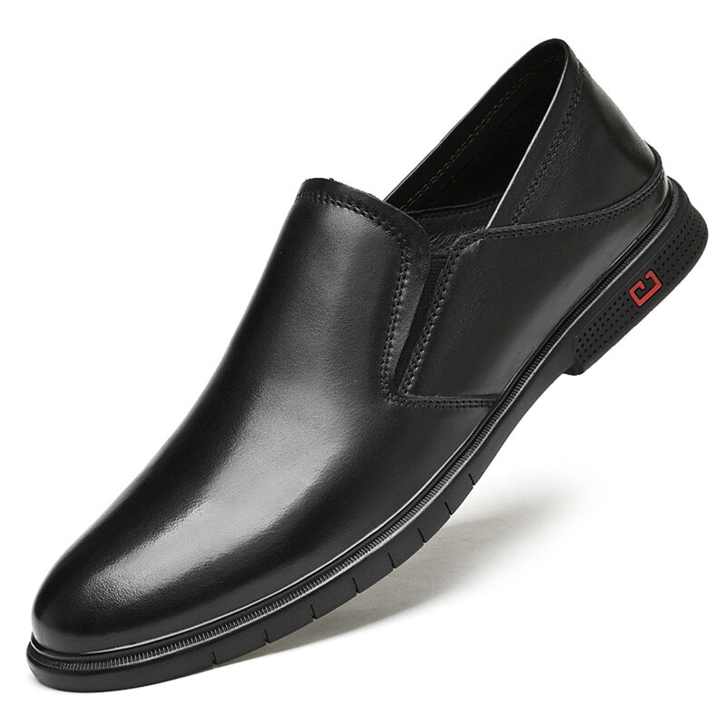 Sapatos de couro genuíno dos homens primavera outono moda casual negócios mocassins homens festa de escritório sapatos masculinos oxfords tamanho grande