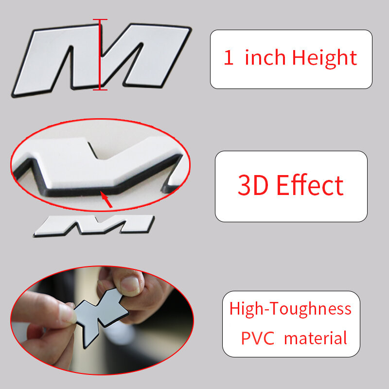 ZEKSTAR-pegatina de PVC con texto personalizado 3D para coche, calcomanías de rueda con letras, números, raya, Universal