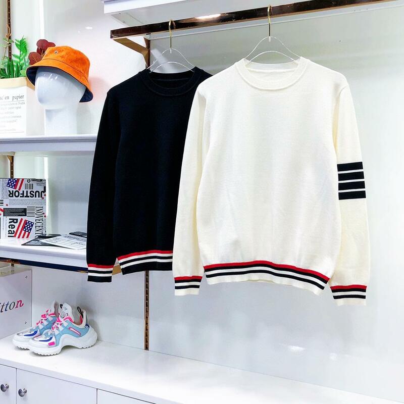 Suéter informal de punto para hombre, jersey de moda con bloque de Color, tendencia urbana de alta calidad, otoño e invierno, 2020