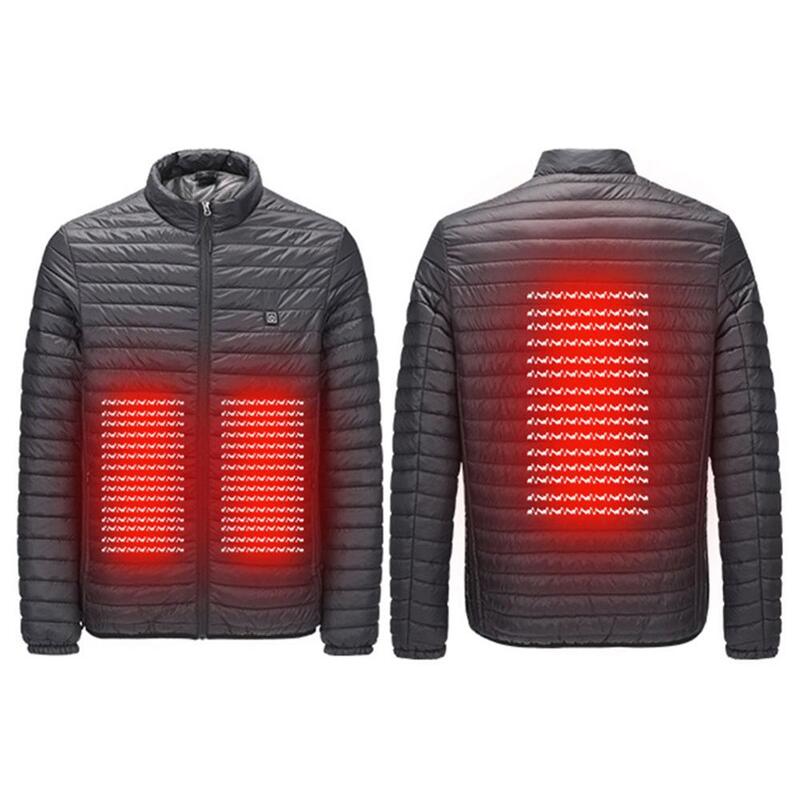 冬加熱されたジャケット洗えるusb赤外線熱衣類電気屋外羽キャンプハイキング狩猟加熱コート