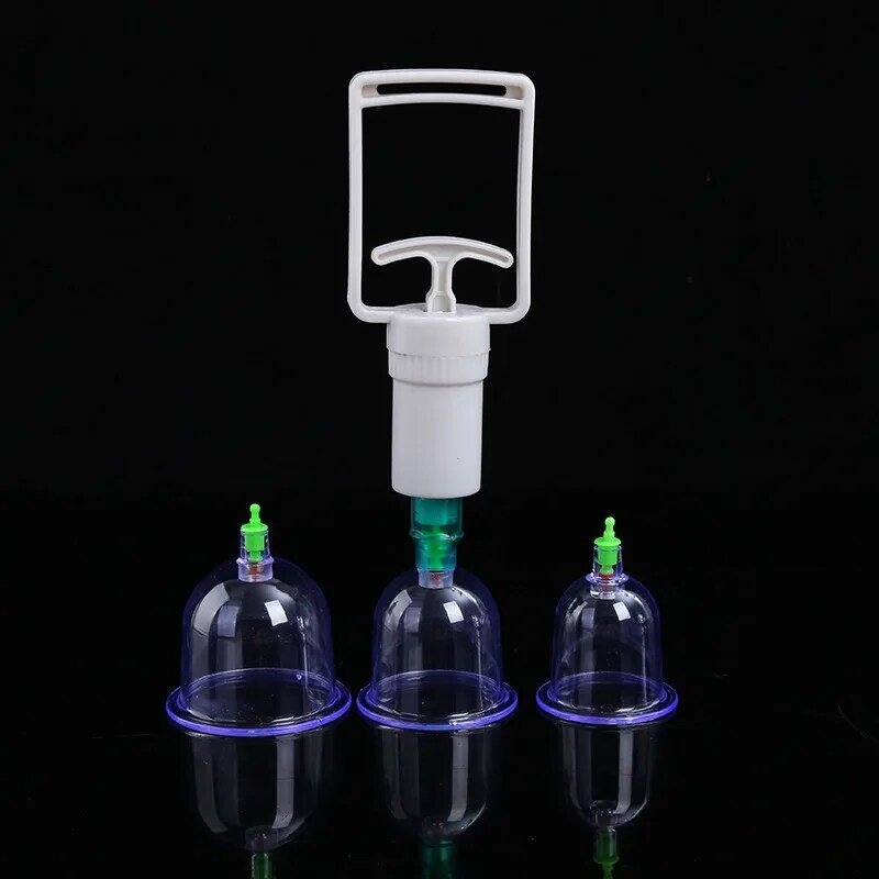 6 Stks/set Plastic Vacuüm Zuig Therapie Cupping Blikjes Voor Massage Vacuüm Cupping Body Massager Cups