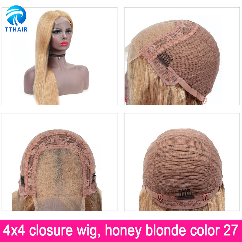 Honey Blonde Lace Front Wigs Ombre Wig Burgundy Wig 13x4 Lace Front Human Hair Wigs 4x4 Closure Wig Peruvian 150% Remy Hair