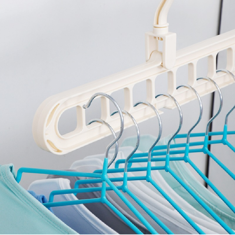 2PCS Magic Multi-port Support hangers for Clothes Drying Rack Multifunction Plastic Clothes rack drying hanger Storage Hangers