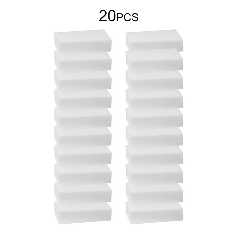 100 unids/lote blanco esponja limpiadora mágica borrador Multi-limpiador funcional de melamina esponja para limpieza de cocina y baño 100x60x15mm