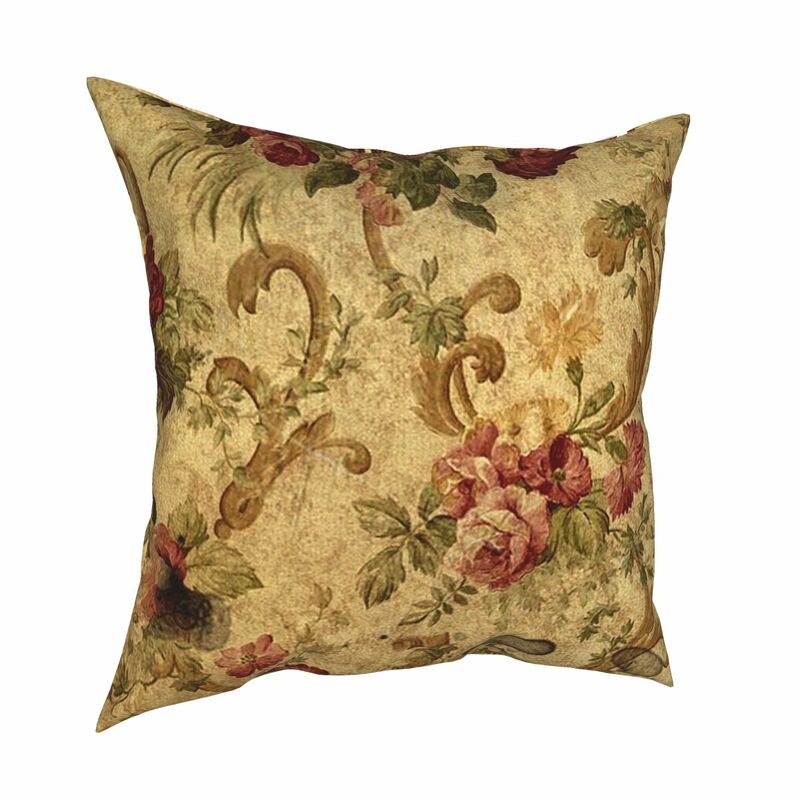 Vintage Tapestry ดอกไม้ Elegant ปลอกหมอนโพลีเอสเตอร์ซิปตกแต่งบ้านเบาะรองนั่งขายส่ง18"