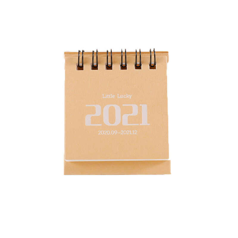 2021 Sederhana Morandi Mini Desktop Kertas Sederhana Kalender Ganda Harian Penjadwal Meja Perencana Tahunan Agenda Organizer