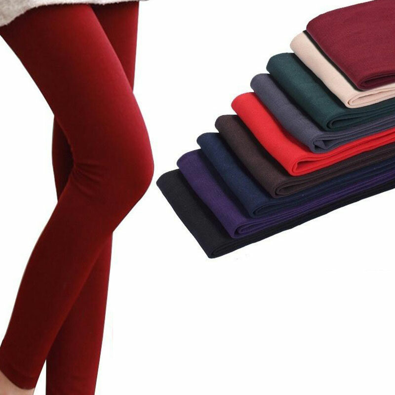 Women Winter Thick Warm Pants Hight Waist Fleece Lined Thermal Stretchy Slim Skinny Leggings
