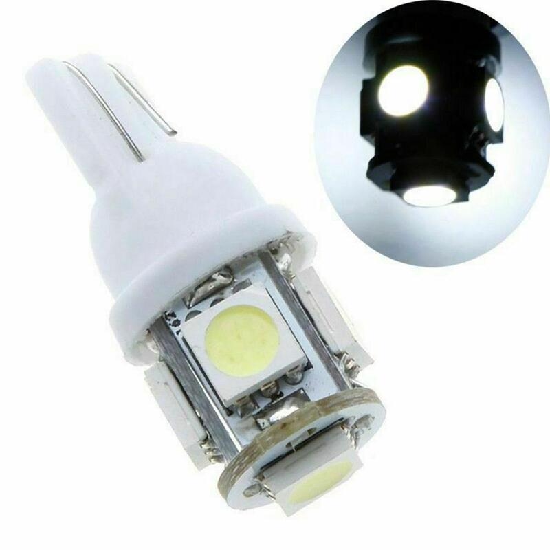 Bombilla LED T10 para coche, luz indicadora de ancho, accesorios para coche, color blanco, 5050, 5SMD, 1W, 80LM194, 168, 2825, 158, 192, 15 piezas