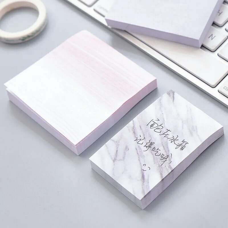 1PC Kreative Marmor Farbe Selbst Adhesive Memo Pad Stein Stil Sticky Notes Lesezeichen Schule Büro Schreibwaren Versorgung