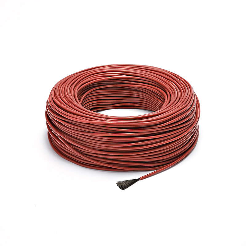 Нагревательный кабель из силиконового каучука и углеродного волокна, 100 м, 12K, 33 Ом, 5-220 В, инфракрасный нагревательный провод для подогрева пола, 16 А, контроль температуры