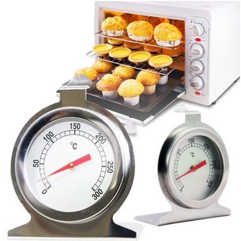300°C Stainless Steel Oven Thermometer Mini Dial Stand Up Temperature Gauge Gage Food Meat Kitchen Tools Oven Cooker Hygrometer