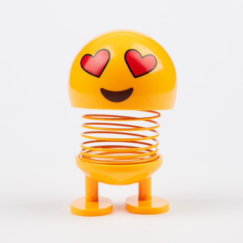 Emojied Paket Mainan Kepala Bergerak Musim Semi Wajah Tersenyum Kepala Menggeleng Boneka Dekorasi Mobil Keluarga Liontin Mainan Anak-anak Hadiah Tahun Baru Lucu