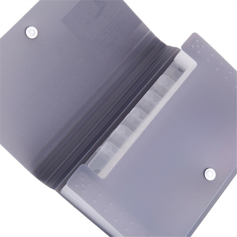 1pc Plastic A6 File Folder Document Organizer Receipt File Expanding Wallet 13 Pockets Bill Folders Paper Holder Office Supplies