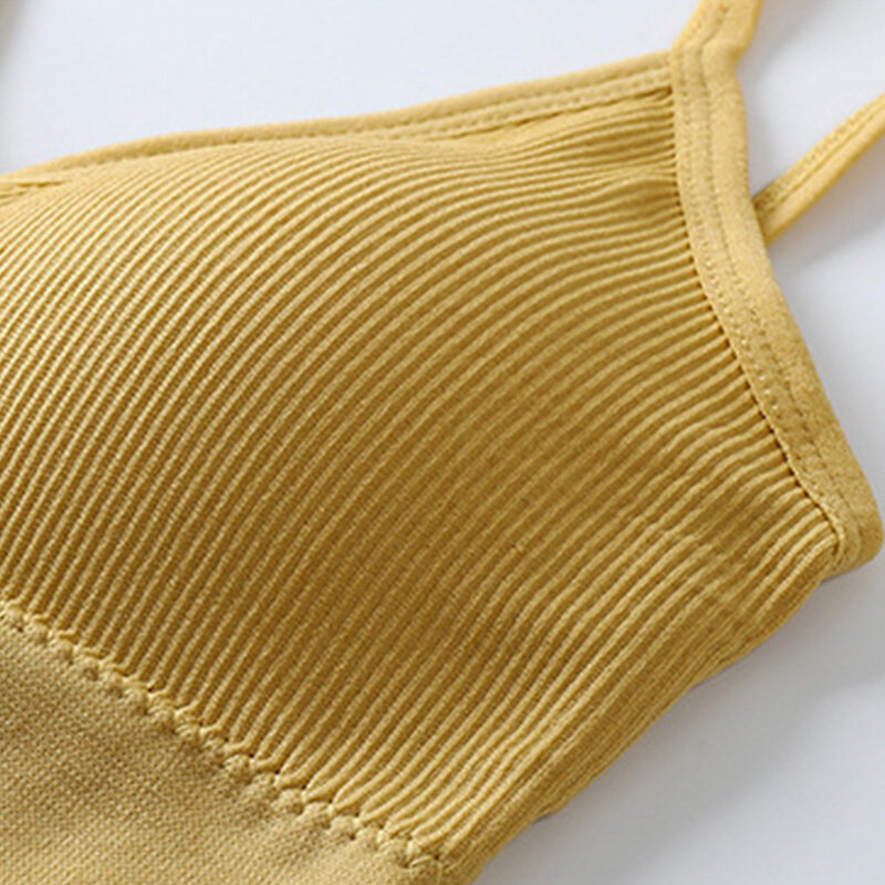 Phụ Nữ Áo Ngực Sexy Quần Lót Bộ Cotton Hở Lưng Pháp Bộ Đồ Lót Liền Mạch Crop Top Thể Thao Áo Bralette Giữa Nổi Lên Ngực Nhỏ quần Lót