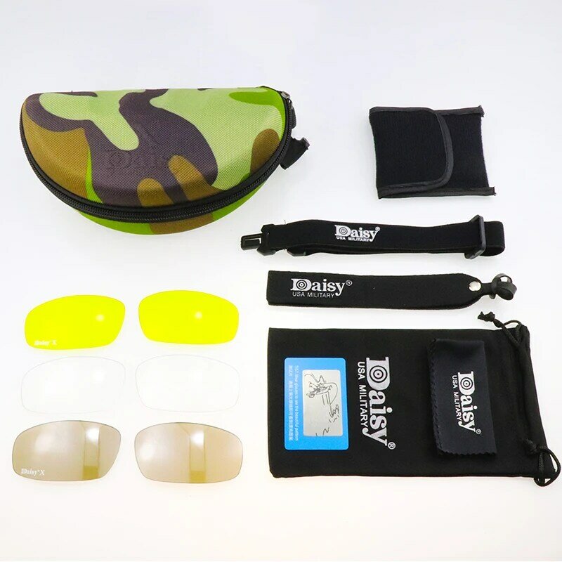 데이지 X7 편광 포토 크로 믹 전술 안경 군사 고글 육군 선글라스 남자 슈팅 안경 하이킹 안경 UV400