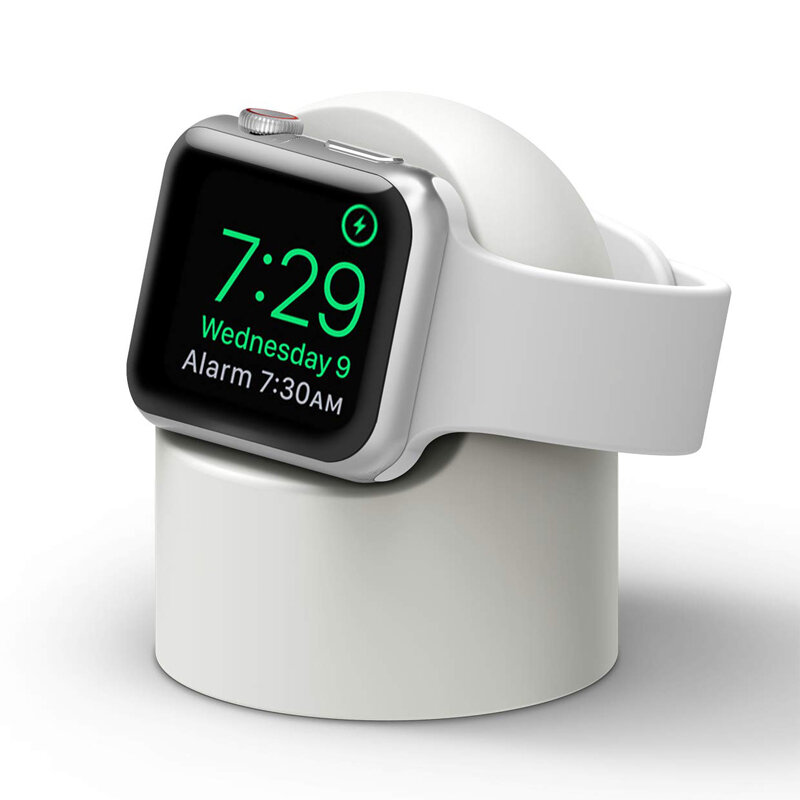suporte de carregador para Apple Watch 5 4 3 iWatch acessórios relógio 42 milímetros banda 38 milímetros 44 milímetros 40 milímetros de silicone carregador titular maçã