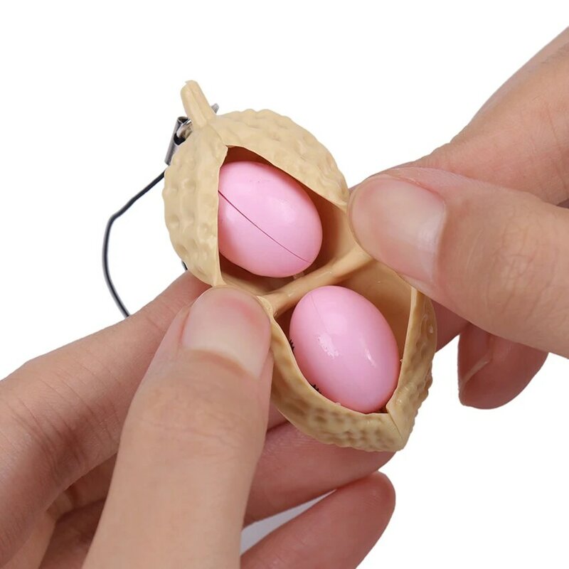 1 Buah Mainan Fidget Mainan Liontin Kacang Stressball Gadget Lucu Mainan Fidget Squishy Hadiah Anti Stres untuk Anak-anak