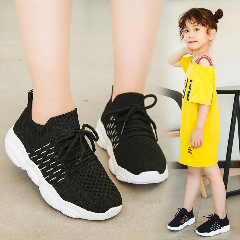 Zapatillas deportivas de malla transpirable para niños y niñas, zapatos de otoño, talla 26-37