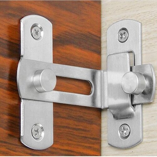 Hardware 90 Degree Door Buckle Door Stainless Steel Lock Door and Window Bathroom Bending