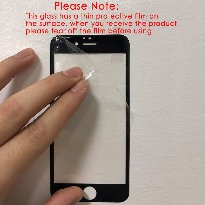 2 pçs capa completa de vidro temperado para iphone 7 8 6s plus protetor de tela película protetora para iphone x xs max xr borda curvada
