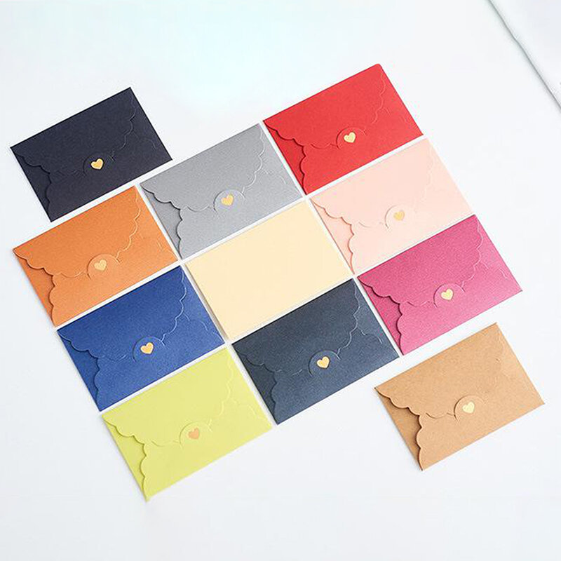 20/10Pcs Klassieke Kraft Blank Mini Papier Venster Enveloppen Huwelijksuitnodiging Envelop Cadeau Envelop