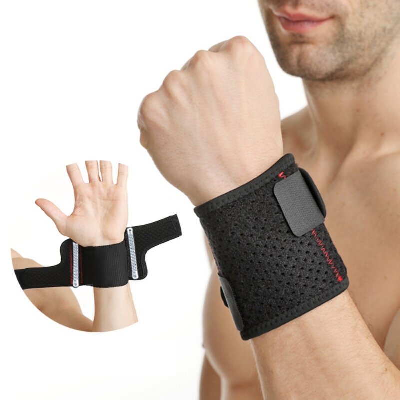 Bracelet de poignet à enroulement de pression, Support à ressort réglable, pour Fitness, haltérophilie, basket-ball, 1 pièce
